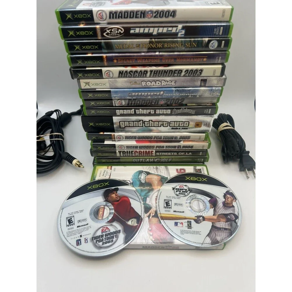 Original Owner Microsoft Xbox Console Bundle Tested 19 Games GTA III Sealed OEM